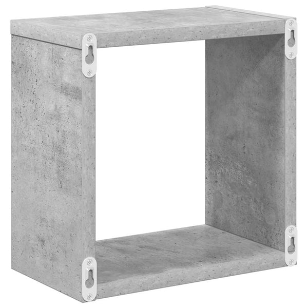 Betongraue Würfelregale, 2er-Set
