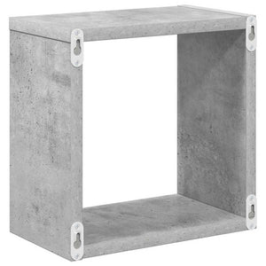 Betongraue Würfelregale, 4er-Set