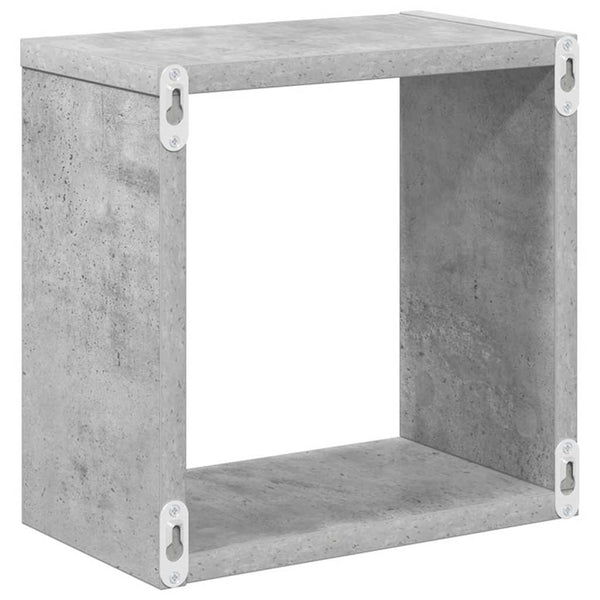 Betongraue Würfelregale, 4er-Set