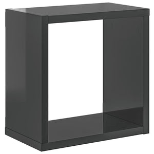 Würfelregale, 6er Set, Hochglanz Grau