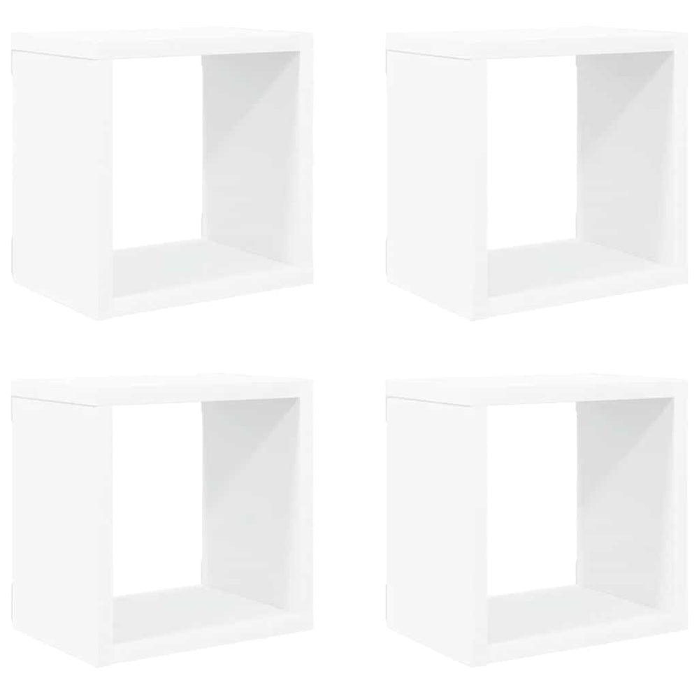 vidaXL Étagères cubes 4 pcs Blanc 22x15x22 cm