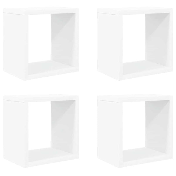 Weiße Würfelregale, 4er-Set