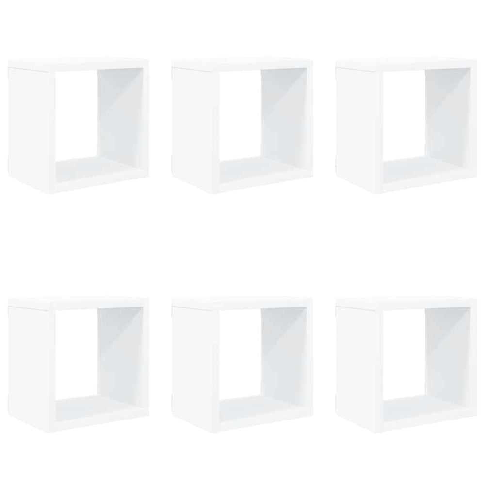 vidaXL Étagères cubes 6 pcs Blanc 22x15x22 cm
