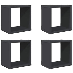 Graue Würfelregale, 4er Set