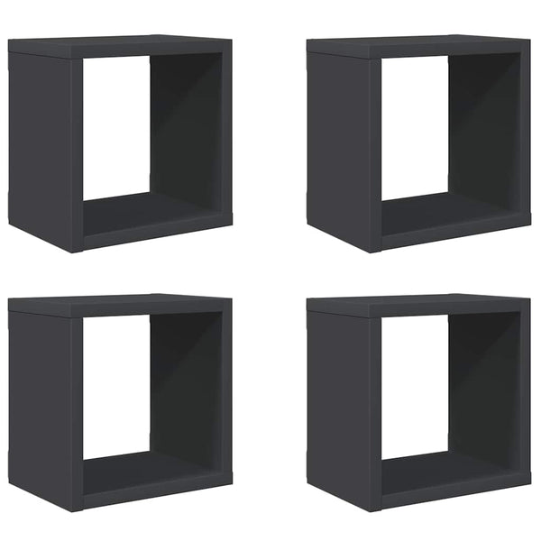 Graue Würfelregale, 4er Set