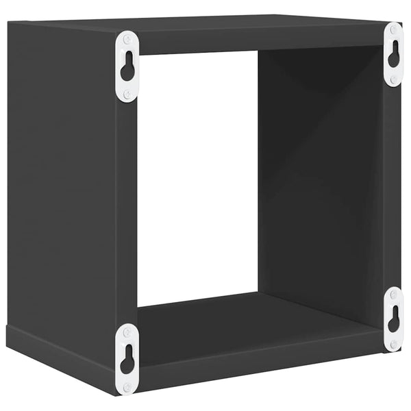 Graue Würfelregale, 4er Set