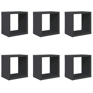 Würfelregale Grau, 6er Set