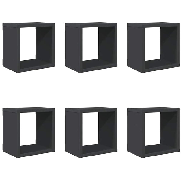 Würfelregale Grau, 6er Set