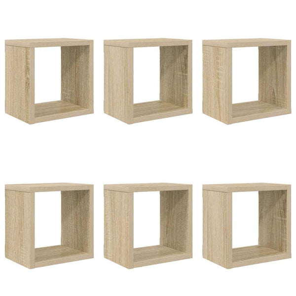 Würfelregale 6er Set Sonoma Eiche
