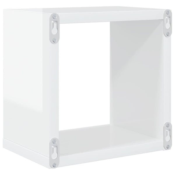 Weiße Würfelregale, 4er Set
