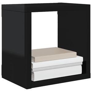 Würfelregale, 6er Set, Hochglanz Schwarz
