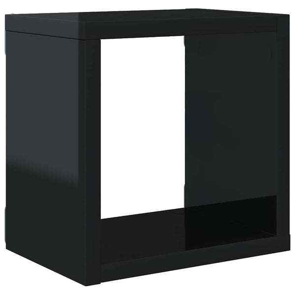 Würfelregale, 6er Set, Hochglanz Schwarz