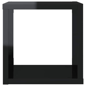 Würfelregale, 6er Set, Hochglanz Schwarz