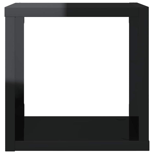 Würfelregale, 6er Set, Hochglanz Schwarz