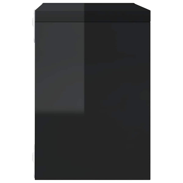 Würfelregale, 6er Set, Hochglanz Schwarz