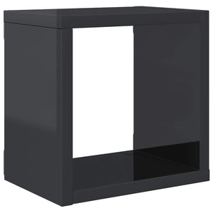 Würfelregale, 6er Set, Hochglanz Grau