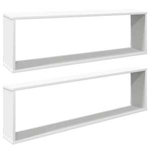 Weiße Würfelregale, 2er Set