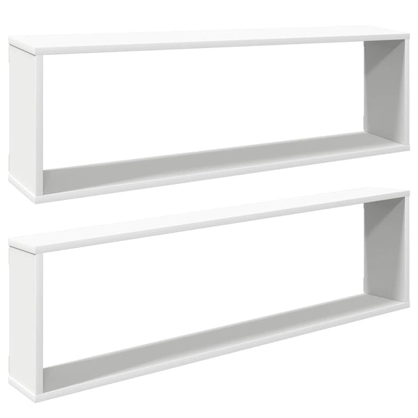 Weiße Würfelregale, 2er Set