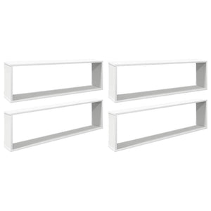 Weiße Würfelregale, 4er Set