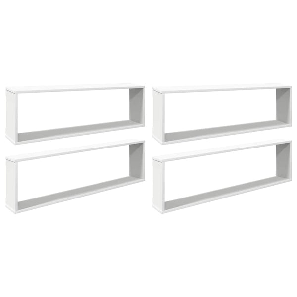 Weiße Würfelregale, 4er Set