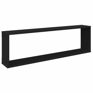 Schwarze Würfelregale, 2er-Set