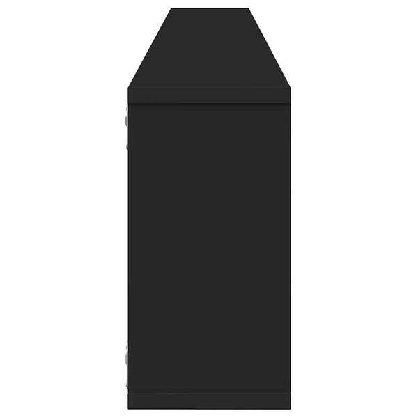 Schwarze Würfelregale, 2er-Set
