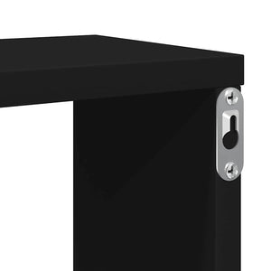 Schwarze Würfelregale, 2er-Set