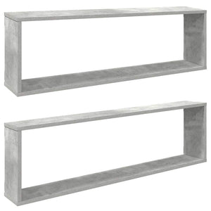 Betongraue Würfelregale, 2er Set