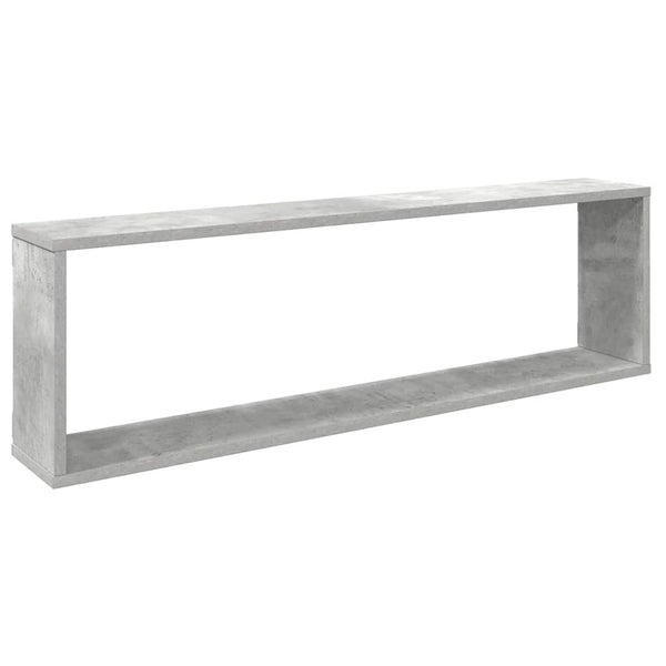 vidaXL Étagères cubes 4 pcs Gris béton 100x15x30 cm Bois d'ingénierie