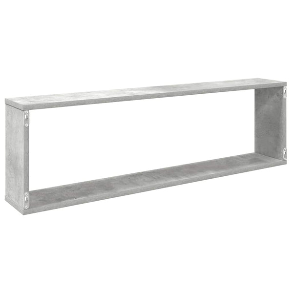 vidaXL Étagères cubes 4 pcs Gris béton 100x15x30 cm Bois d'ingénierie