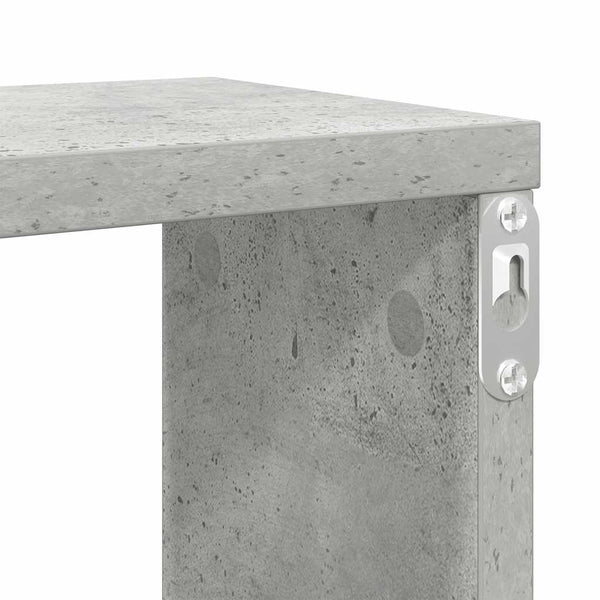 vidaXL Étagères cubes 4 pcs Gris béton 100x15x30 cm Bois d'ingénierie