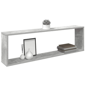 Würfelregale 6er Set Betongrau 100x15x30cm