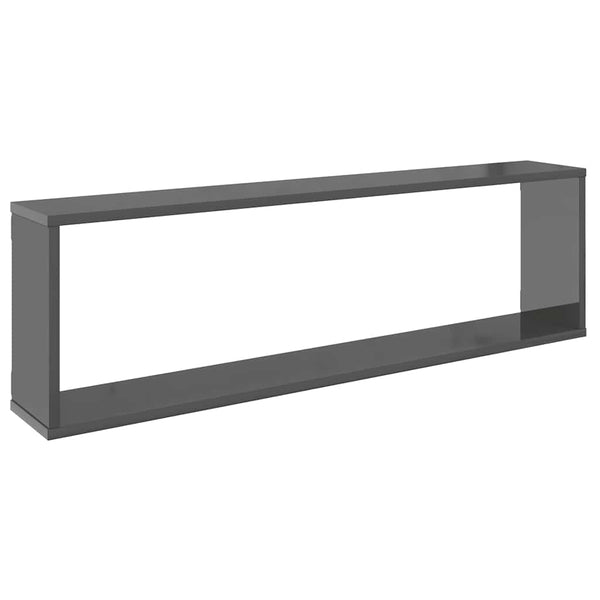 Würfelregale Grau Hochglanz, 2er Set