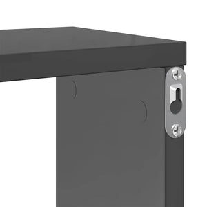 Würfelregale Grau Hochglanz, 4er Set