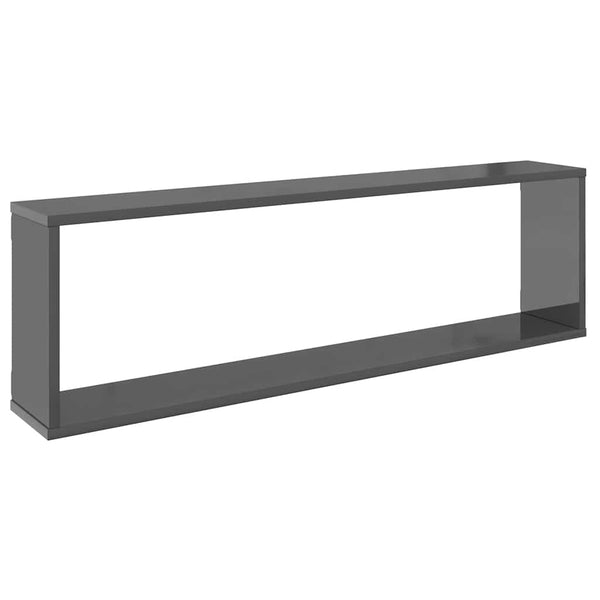 Würfelregale, 6er Set, Hochglanz Grau