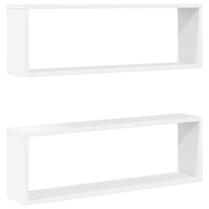 Weiße Würfelregale, 2er Set
