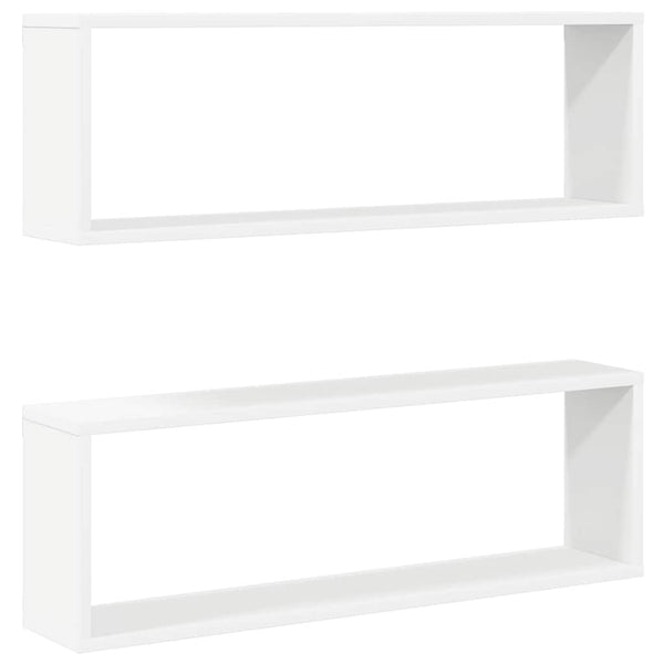 Weiße Würfelregale, 2er Set