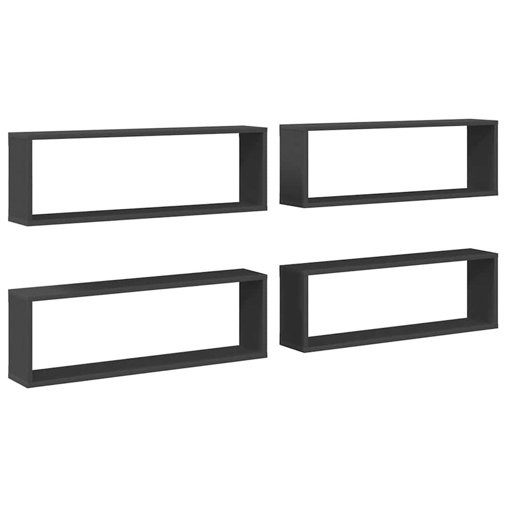 Graue Würfelregale, 4er Set
