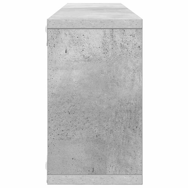Betongraue Würfelregale, 2er-Set