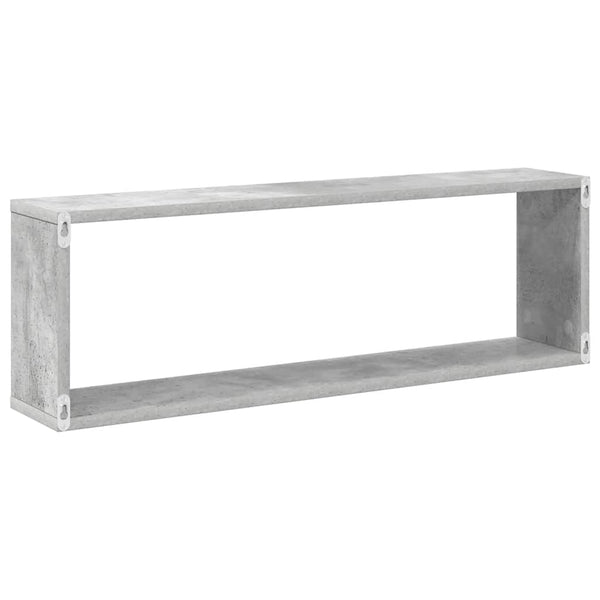 Betongraue Würfelregale, 4er-Set