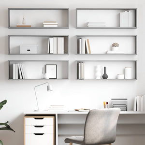 Betongraue Würfelregale, 6er Set