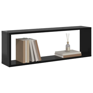 vidaXL Étagères cubes 6 pcs Noir brillant 80x15x26,5 cm Bois d'ingénierie