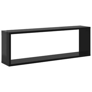vidaXL Étagères cubes 6 pcs Noir brillant 80x15x26,5 cm Bois d'ingénierie