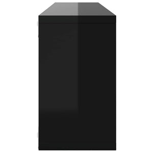 vidaXL Étagères cubes 6 pcs Noir brillant 80x15x26,5 cm Bois d'ingénierie