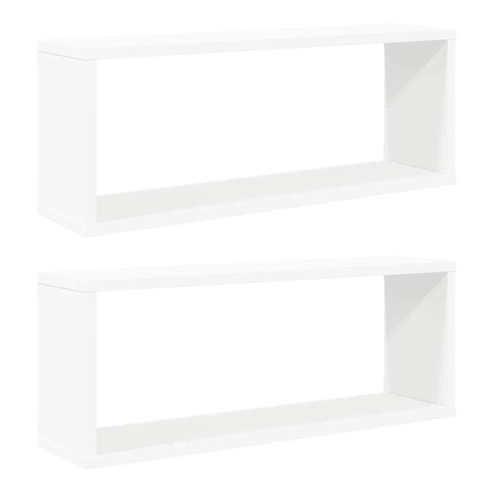 Weiße Würfelregale, 2er Set