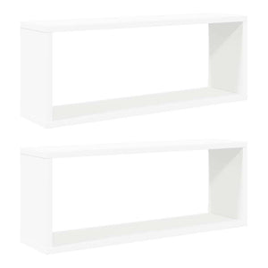 Weiße Würfelregale, 2er Set