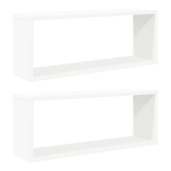 Weiße Würfelregale, 2er Set