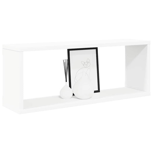 Weiße Würfelregale, 2er Set