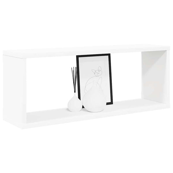 Weiße Würfelregale, 4er Set