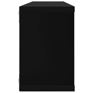 Schwarze Würfelregale, 2er Set